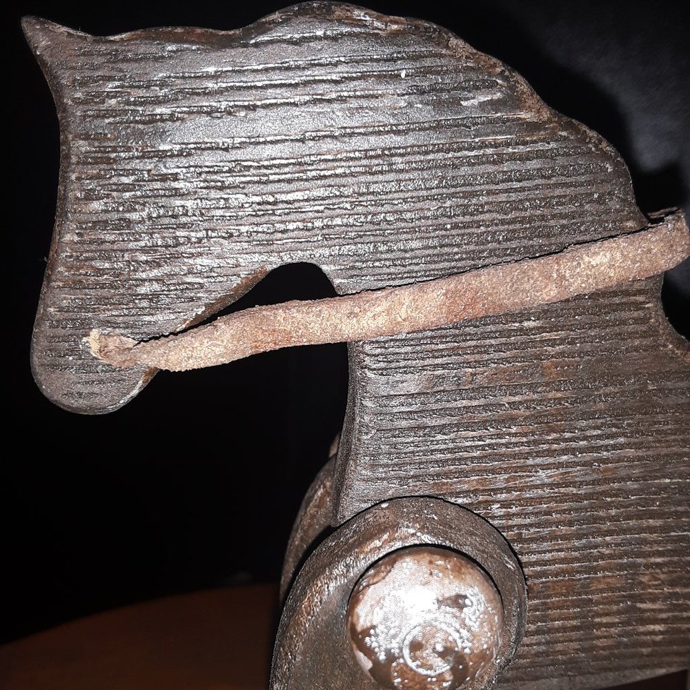 Wood Rocking Horse with Moving Legs - Picture 2 of 3